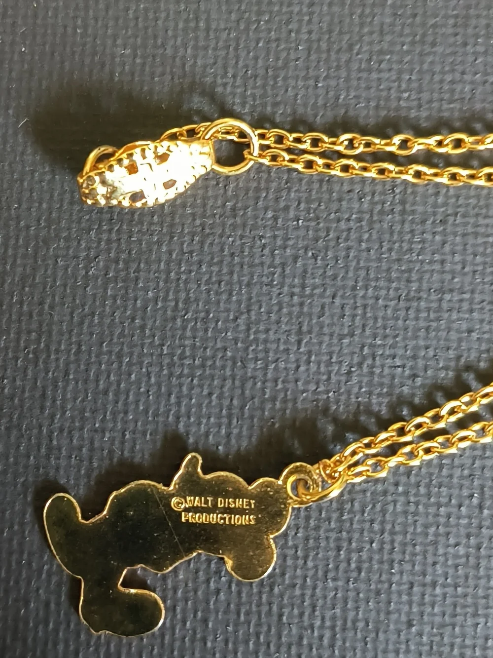 Disney Gold-Tone Necklace with Multicolor Mickey Enamel Charm